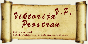 Viktorija Prostran vizit kartica